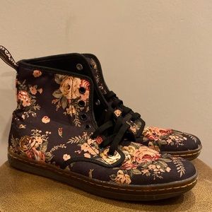 Rose Covered High Top Doc Martens
